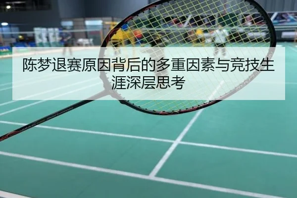 陈梦退赛原因背后的多重因素与竞技生涯深层思考